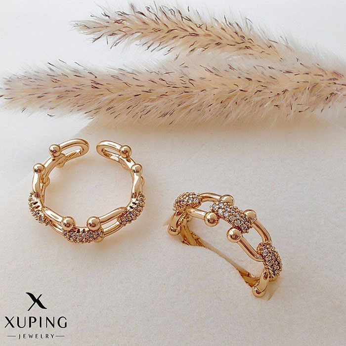 انگشتر تیفانی بسیار زیبای ژوپینگ،رنگ ثابت،ضد حساسیت،نگین مخراجکاری شده،شیک و خاص،برند معتبر ژوپینگ
