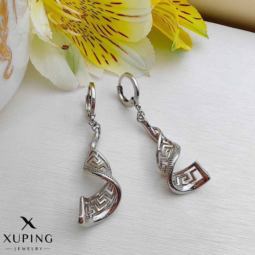گوشواره شیپوری طرح ورساچه ژوپینگ سیلور