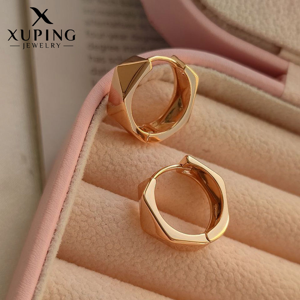 گوشواره چند وجهی مشابه طلا ژوپینگ،رنگ ثابت،ضد حساسیت،شیک و سبک،مناسب استفاده رسمی و روزمره،برند معتبر ژوپینگ